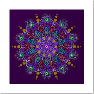 Ornate Metallic Mandala Posters and Art